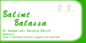 balint balassa business card